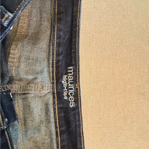 Maurices Black Jean Shorts Distressed Raw Hem - Picture 2 of 8